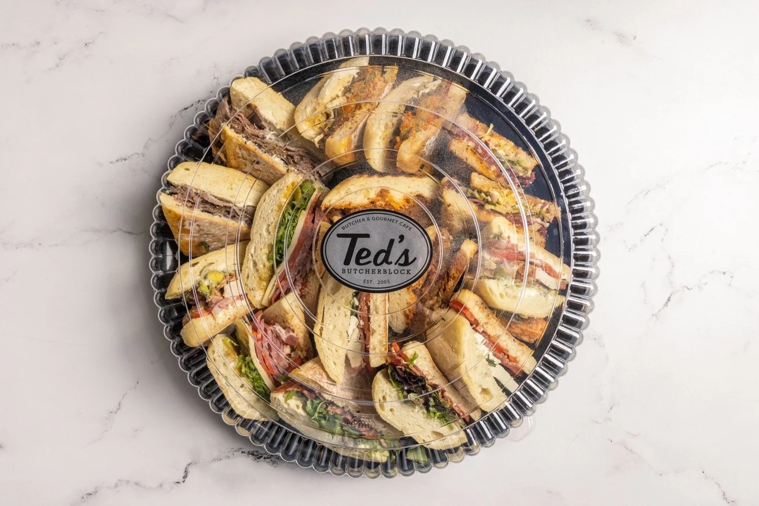 A platter of Ted's award-winning sandwiches